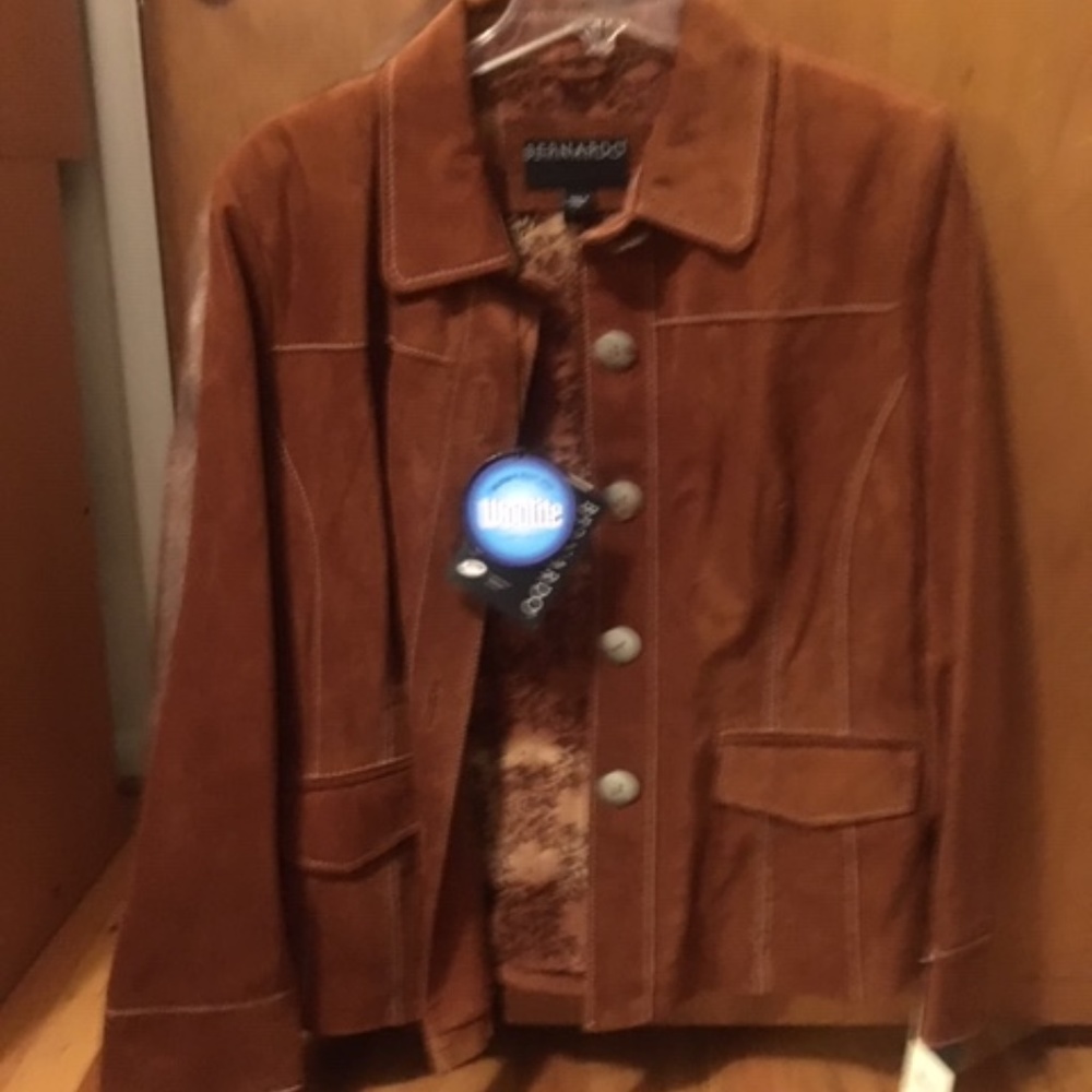 NWT Bernardo Brown Suede Jacket